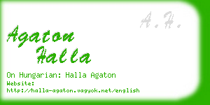 agaton halla business card